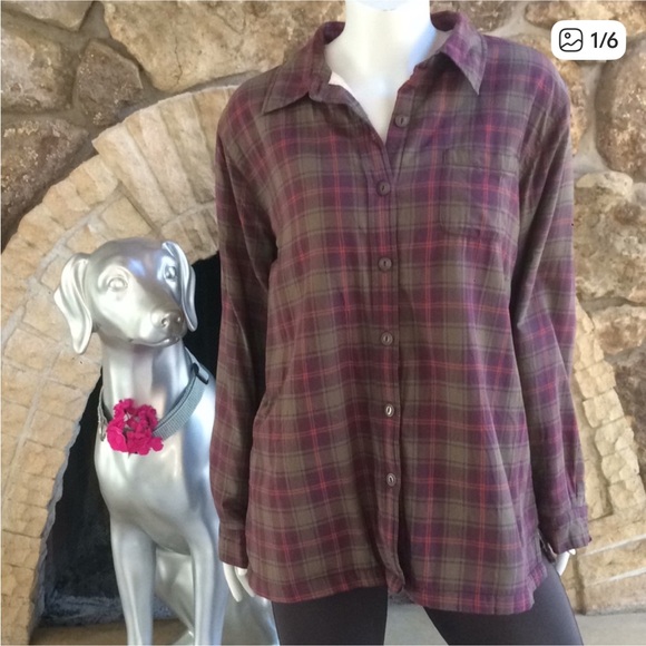 L.L. Bean Fleece Lined Button Down Shirt Jacket - Picture 1 of 6